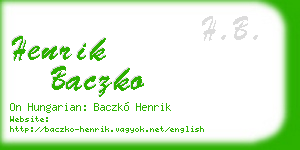 henrik baczko business card